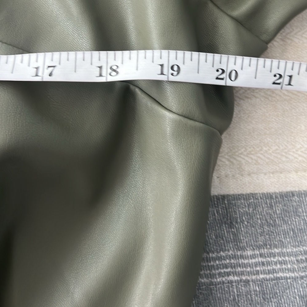 NWT,The Drop, Sam Olive Vegan Leather, Belted,Shirtdress, Button-Up, Size XXL - Picture 12 of 12